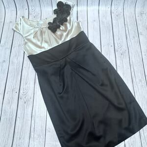 London Times Flower Appliqué Cocktail Dress Size 12